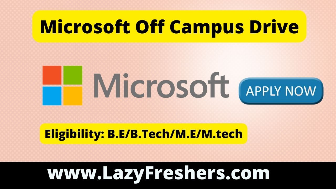 Microsoft Off Campus Drive 2024 | Data Analytics Internship | All Graduates